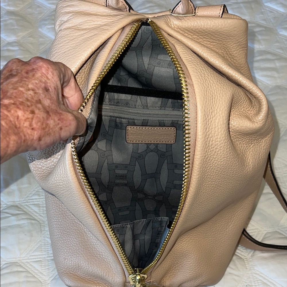 Aimee Kestenberg Beige Leather Backpack - Picture 3 of 4